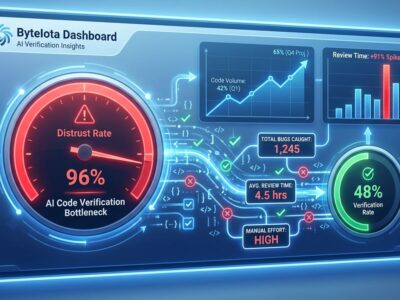 Data visualization showing AI code verification metrics