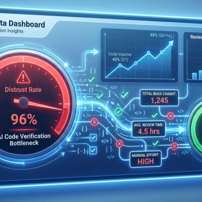 Data visualization showing AI code verification metrics