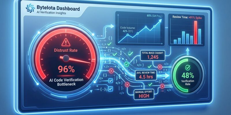 Data visualization showing AI code verification metrics