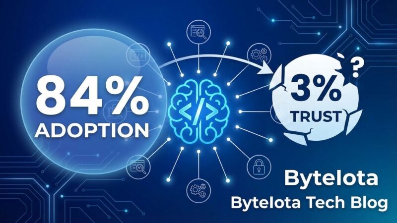 Featured image for AI Code Review Bubble: 84% Adoption Meets 3% Trust