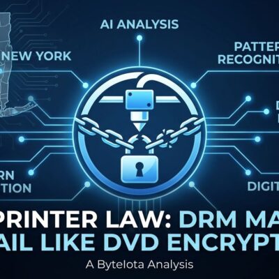 Featured image for NY 3D Printer Law: DRM Mandate Will Fail Like DVD Encryption