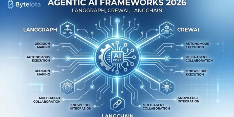 Featured image for Agentic AI Frameworks 2026: LangGraph, CrewAI, LangChain