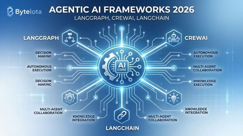 Featured image for Agentic AI Frameworks 2026: LangGraph, CrewAI, LangChain