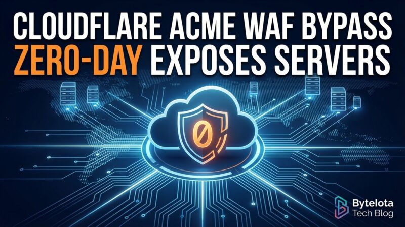 Featured image for Cloudflare ACME WAF Bypass: Zero-Day Exposes Servers