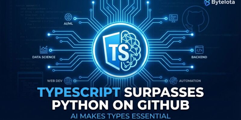 Featured image for TypeScript Surpasses Python on GitHub: AI Makes Types Essential