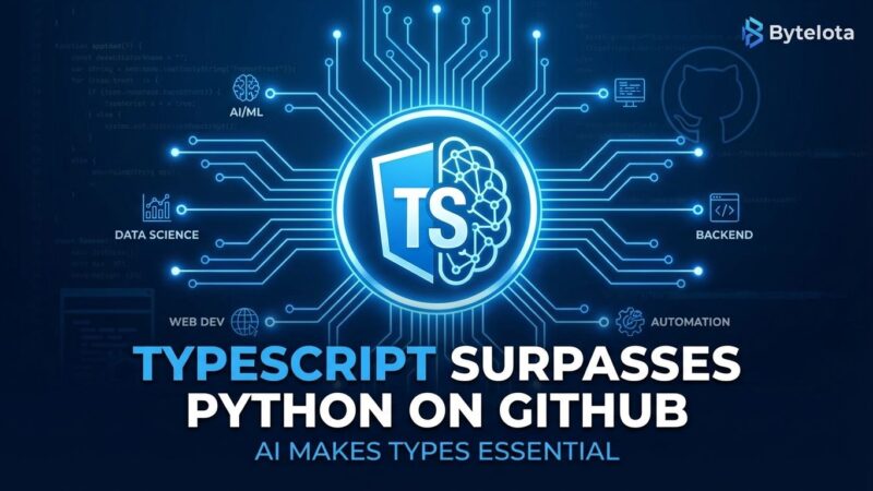 Featured image for TypeScript Surpasses Python on GitHub: AI Makes Types Essential