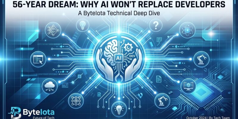 Featured image for 56-Year Dream: Why AI Won't Replace Developers