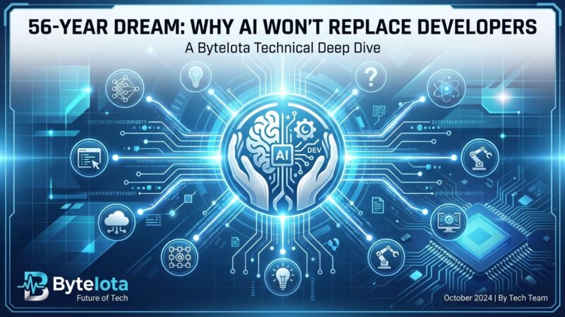 Featured image for 56-Year Dream: Why AI Won't Replace Developers