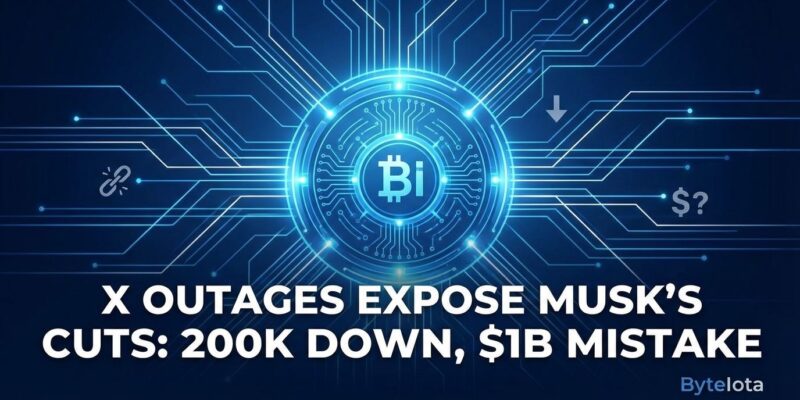 Featured image for X Outages Expose Musk's Cuts: 200K Down, $1B Mistake