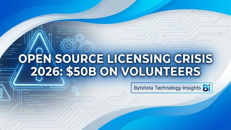 Featured image for Open Source Licensing Crisis 2026: Dollar 50B on Volunteers