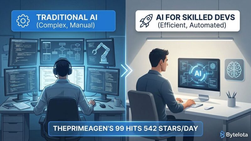 Featured image for ThePrimeagen's 99 Hits 542 Stars/Day: AI for Skilled Devs