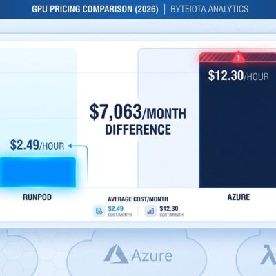 GPU pricing comparison chart showing H100 costs ranging from 2.49 to 12.30 per hour