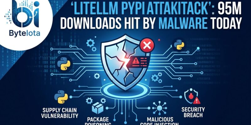 Featured image for LiteLLM PyPI Attack: 95M Downloads Hit by Malware Today