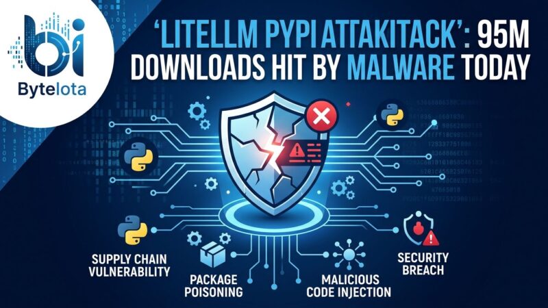 Featured image for LiteLLM PyPI Attack: 95M Downloads Hit by Malware Today