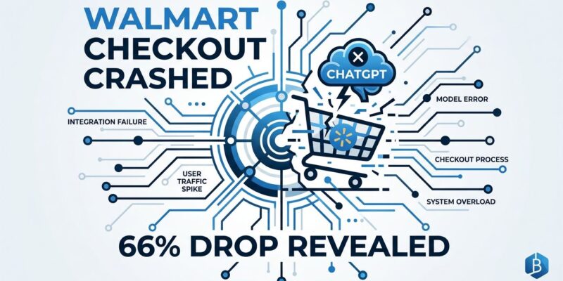 Featured image for Walmart ChatGPT Checkout Crashed: 66% Drop Revealed