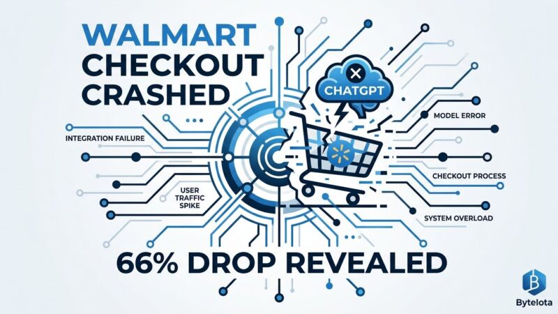 Featured image for Walmart ChatGPT Checkout Crashed: 66% Drop Revealed