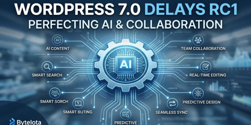 Featured image for WordPress 7.0 Delays RC1 to Perfect AI & Collaboration
