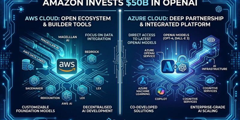 Featured image for Amazon Invests $50B in OpenAI: AWS vs Azure Cloud War