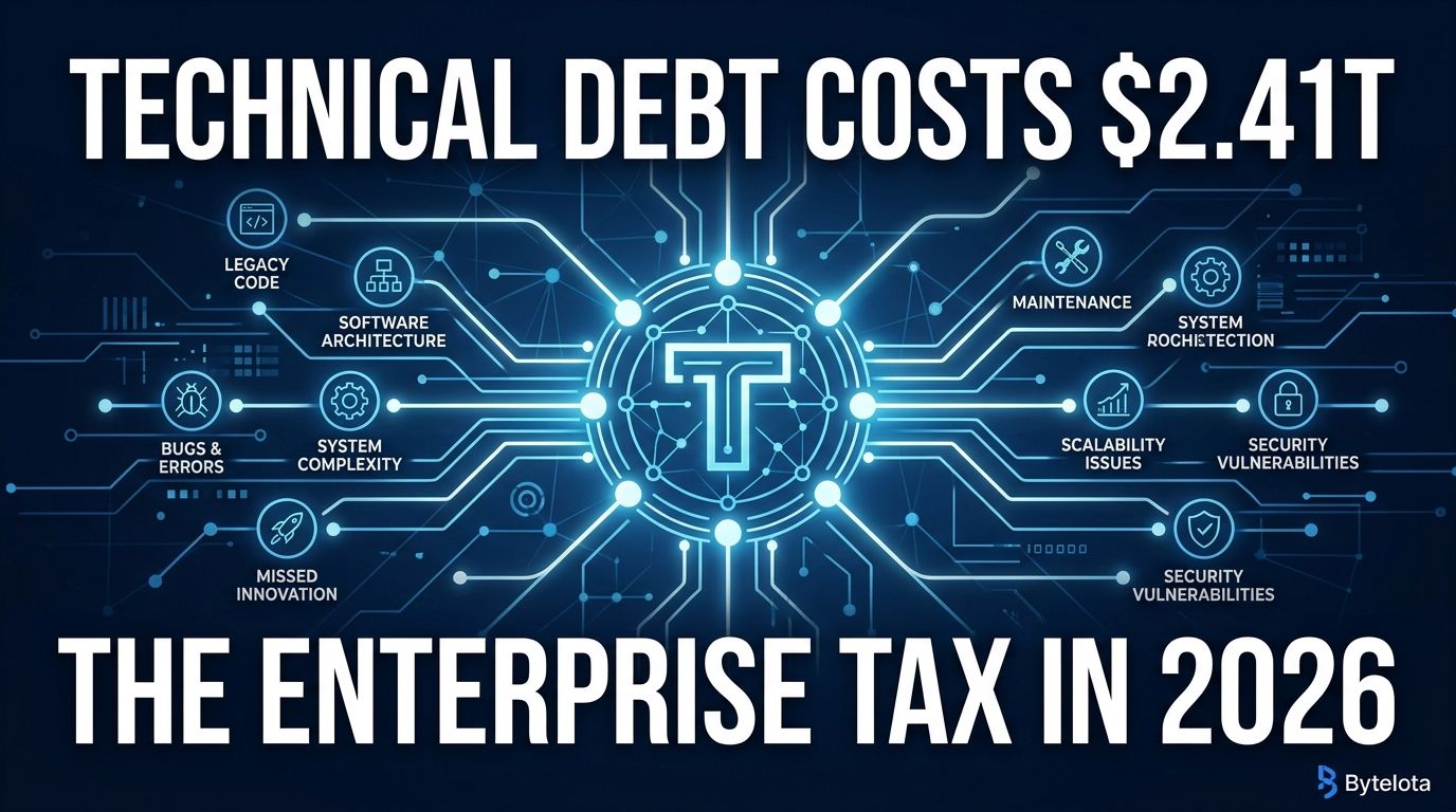 Technical Debt Costs $2.41T: The Enterprise Tax in 2026 | byteiota