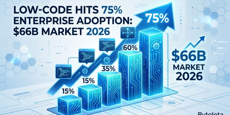 Featured image for Low-Code Hits 75% Enterprise Adoption: $66B Market 2026