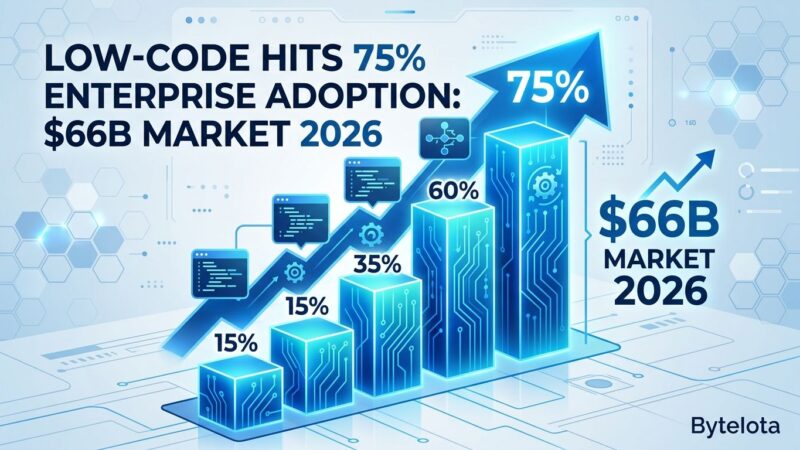 Featured image for Low-Code Hits 75% Enterprise Adoption: $66B Market 2026