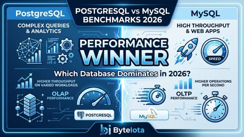 Featured image for PostgreSQL vs MySQL Benchmarks 2026: Performance Winner