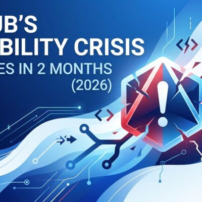 Featured image for GitHub's Reliability Crisis: 8 Outages in 2 Months (2026)