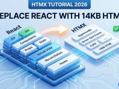 Featured image for HTMX Tutorial 2026: Replace React with 14KB HTML