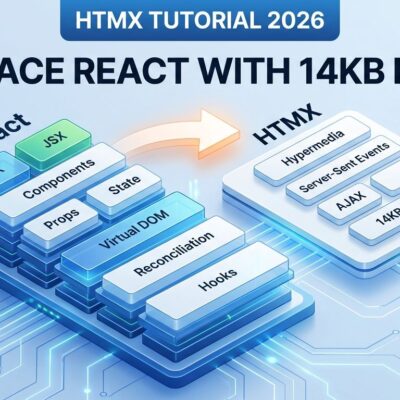 Featured image for HTMX Tutorial 2026: Replace React with 14KB HTML