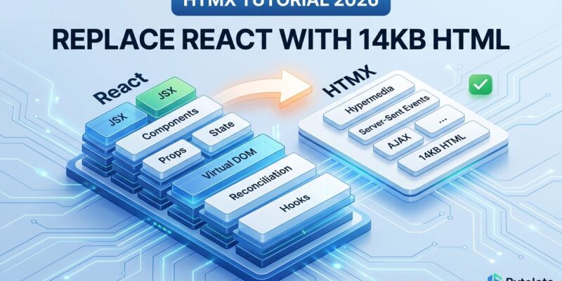 Featured image for HTMX Tutorial 2026: Replace React with 14KB HTML