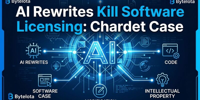 Featured image for AI Rewrites Kill Software Licensing: Chardet Case