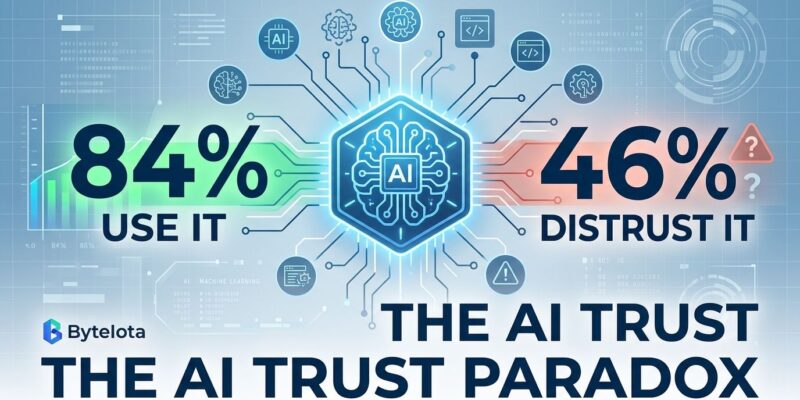 Featured image for Developer AI Trust Paradox: 84% Use It, 46% Distrust It