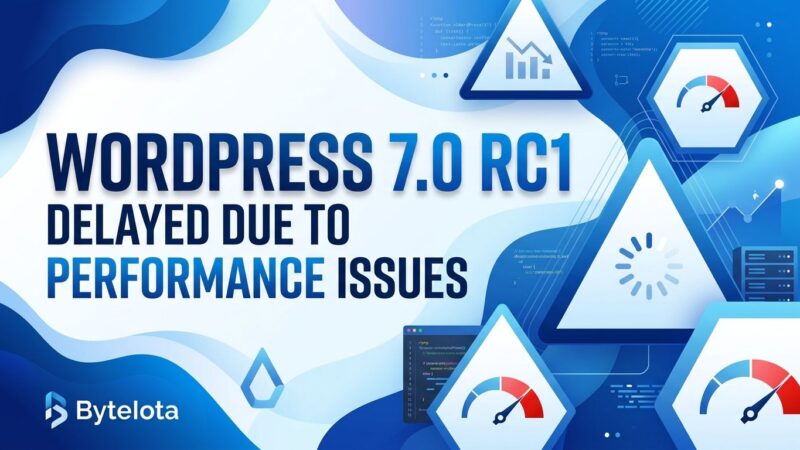 Featured image for WordPress 7.0 RC1 Delayed Due to Performance Issues