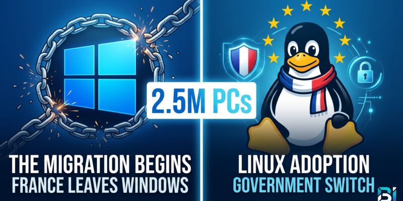 France government migrating 2.5 million PCs from Windows to Linux for digital sovereignty