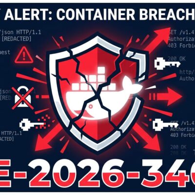 Docker CVE-2026-34040 security vulnerability illustration