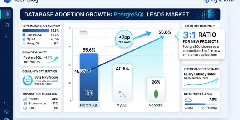 PostgreSQL adoption dashboard