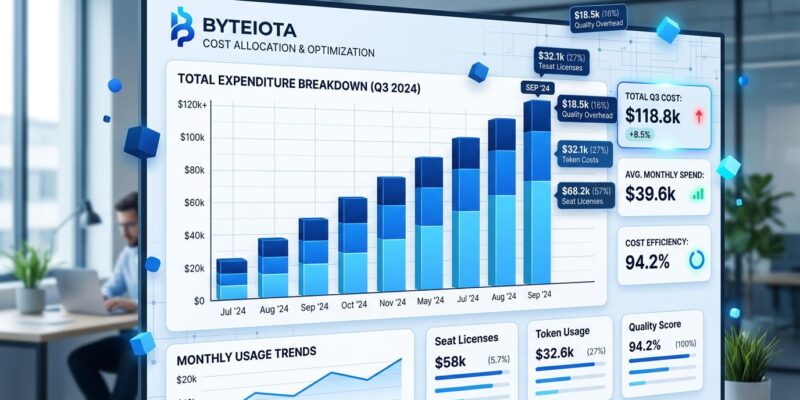 Cost breakdown showing AI coding tools pricing layers
