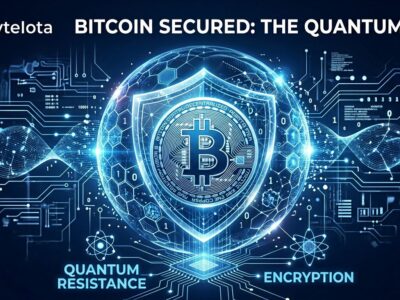 Bitcoin quantum computing threat visualization with quantum-resistant shield