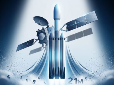 SpaceX Falcon Heavy launching ViaSat-3 F3 satellite with deployable antenna