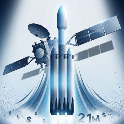 SpaceX Falcon Heavy launching ViaSat-3 F3 satellite with deployable antenna