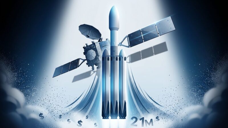 SpaceX Falcon Heavy launching ViaSat-3 F3 satellite with deployable antenna