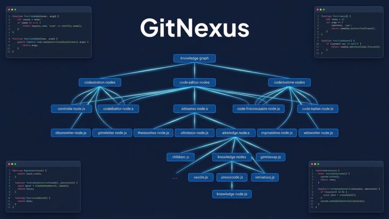 Knowledge graph visualization showing interconnected code nodes