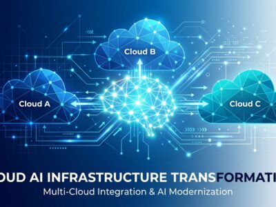 Abstract visualization of cloud AI infrastructure showing OpenAI breaking free from Microsoft exclusivity to join AWS Bedrock multi-cloud ecosystem
