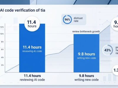 Data visualization of AI code verification metrics