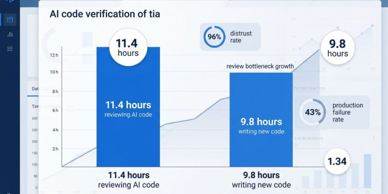 Data visualization of AI code verification metrics