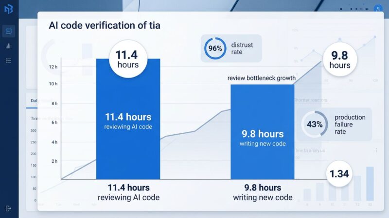 Data visualization of AI code verification metrics