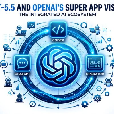 OpenAI GPT-5.5 super app vision showing ChatGPT, Codex, and Operator unified platform with agentic AI capabilities