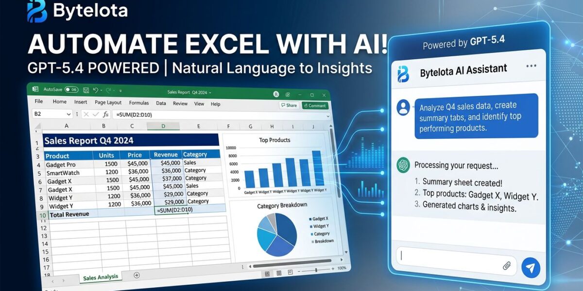 ChatGPT for Excel Tutorial: GPT-5.4 Setup & Use | byteiota