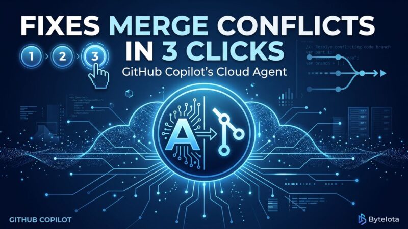 Featured image for GitHub Copilot Fixes Merge Conflicts in 3 Clicks: Cloud Agent Live