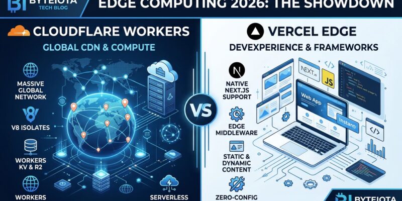 Featured image for Edge Computing 2026: Cloudflare Workers vs Vercel Edge